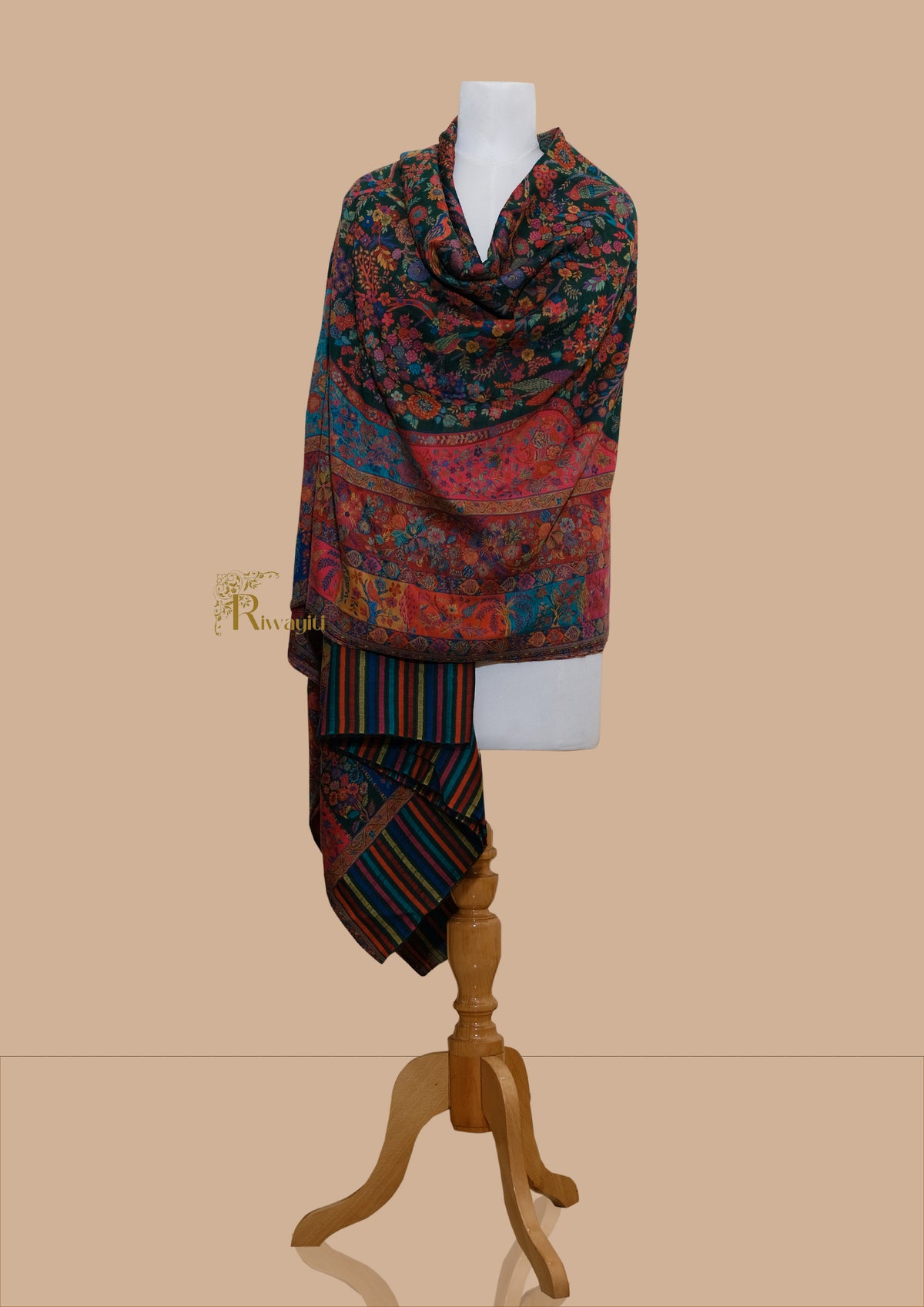 Riwayiti Mens Kaani Shawl I Fine Wool, Full Size