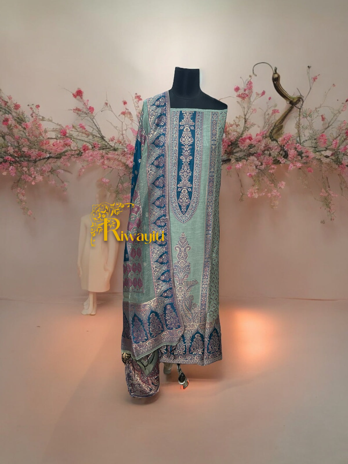 Premium Riwayiti cotton silk suit