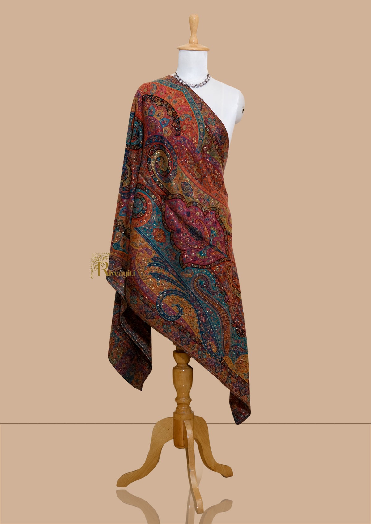 Riwayiti Women Kalamkaari Stole, Fine Wool