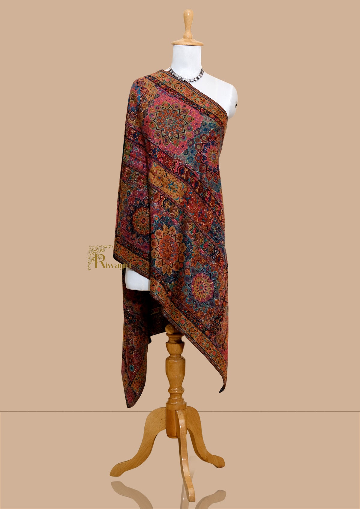 Riwayiti Women Kalamkaari Stole, Fine Wool