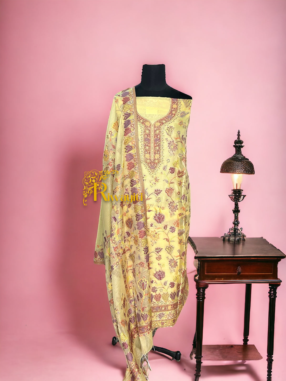 Premium Riwayiti cotton silk suit